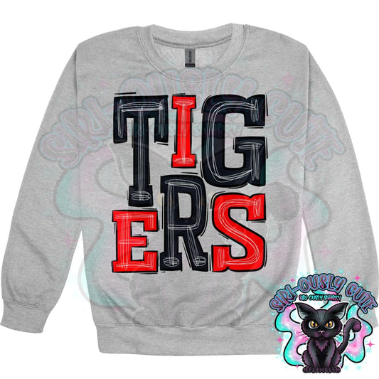 Sporty Tigers - Black Red Mascot
