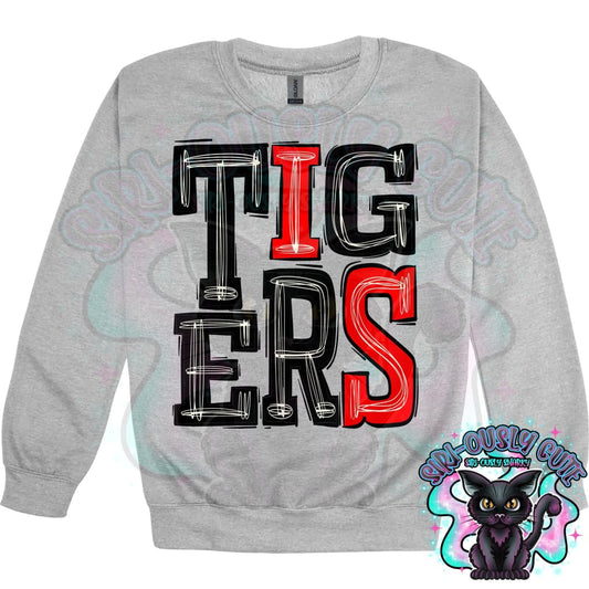 Sporty Tigers - Black Red Mascot