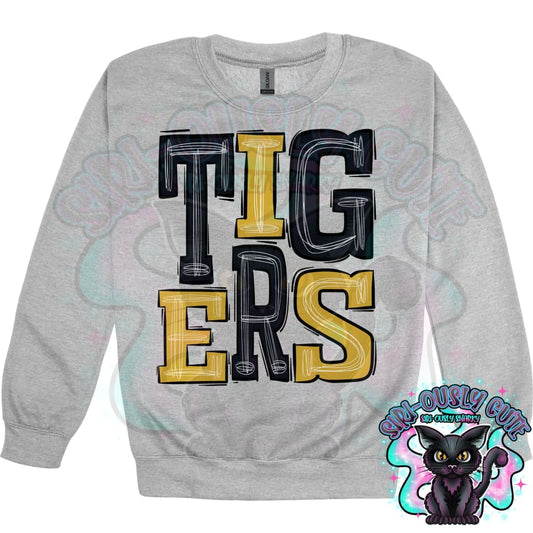 Sporty Tigers - Black Vegas Gold Mascot