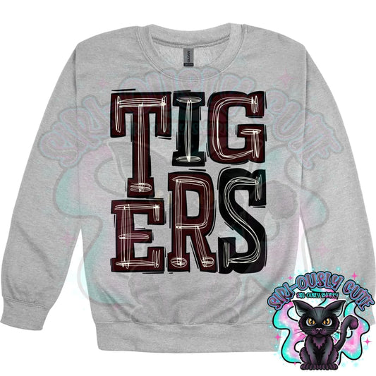 Sporty Tigers - Maroon Black Mascot
