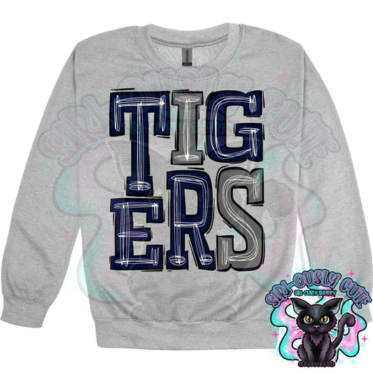 Sporty Tigers - Navy Silver Mascot