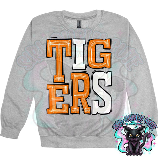 Sporty Tigers - Orange White Mascot