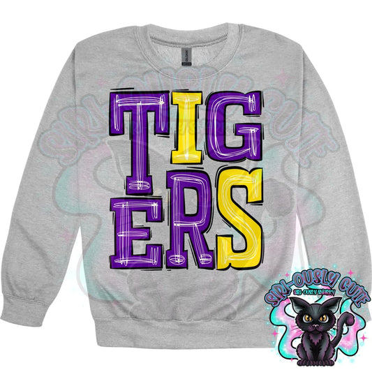 Sporty Tigers - Purple Yellow Mascot