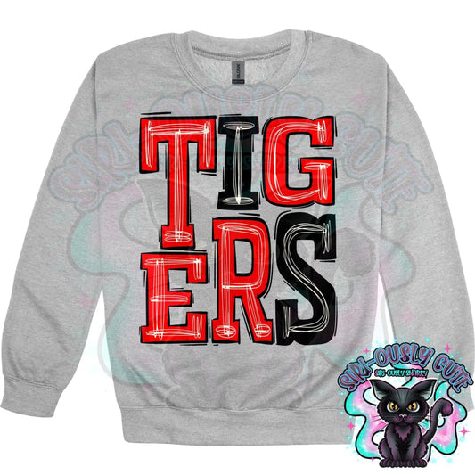 Sporty Tigers - Red Black Mascot