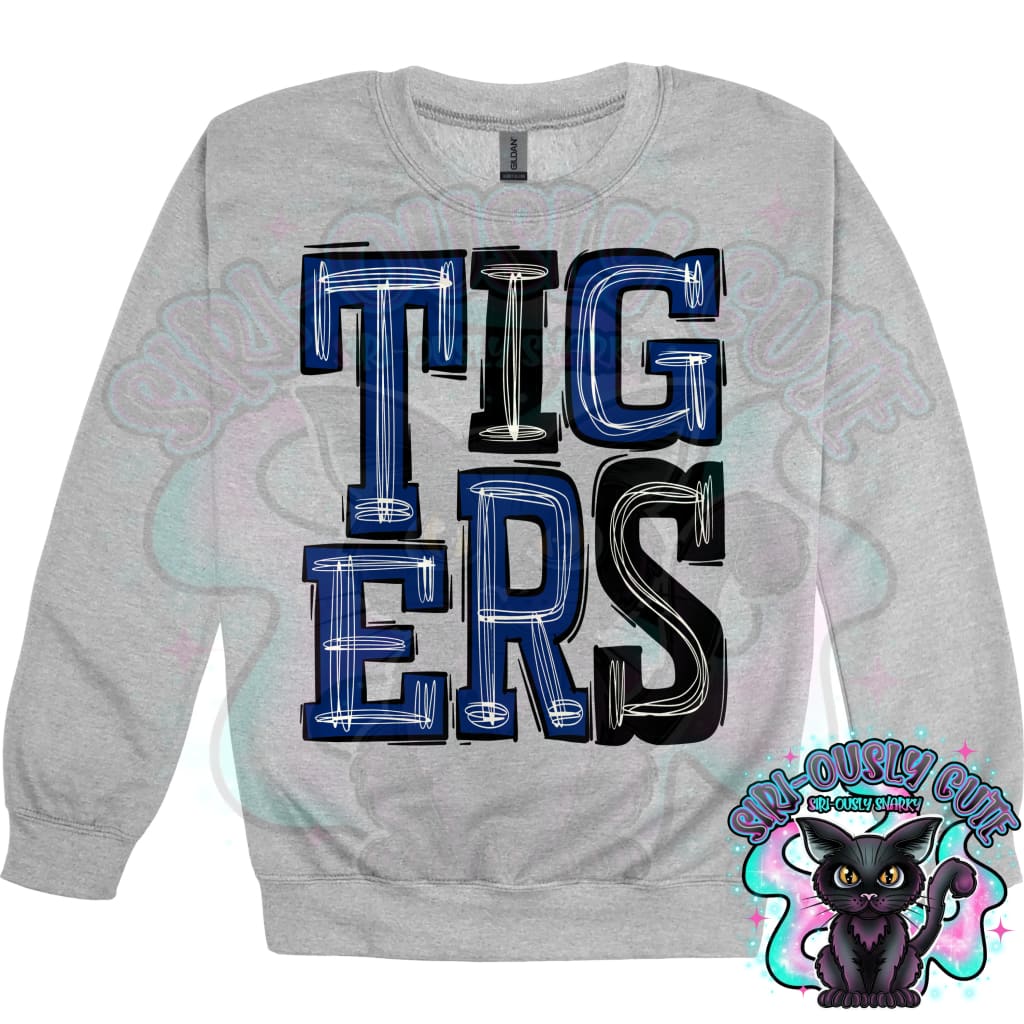Sporty Tigers - Royal Blue Black Mascot