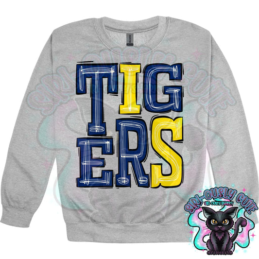 Sporty Tigers - Royal Blue Yellow Mascot