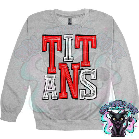 Sporty Titans - Red White Mascot