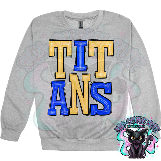Sporty Titans - Yellow Gold Blue Mascot