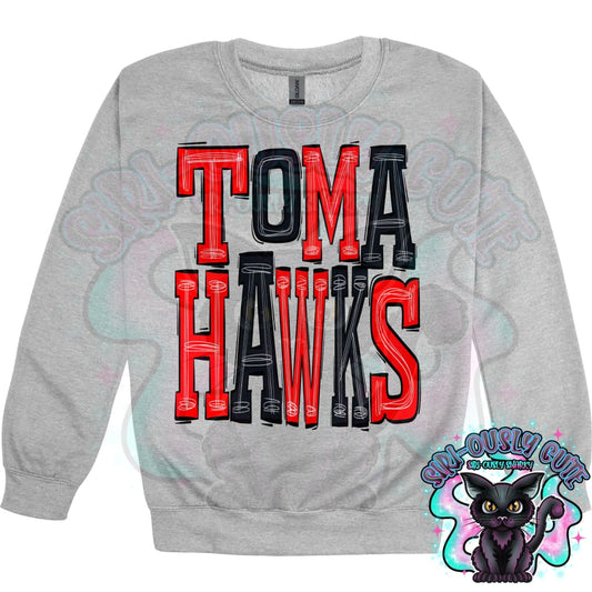 Sporty Tomahawks - Red Black Mascot