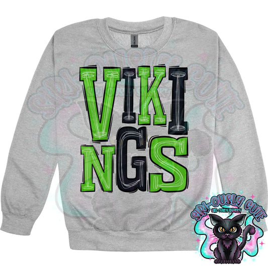 Sporty Vikings - Green Black Mascot