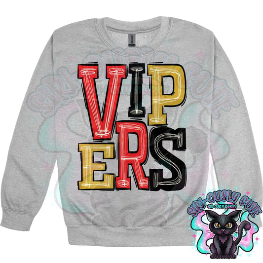 Sporty Vipers - Red Black Gold Mascot
