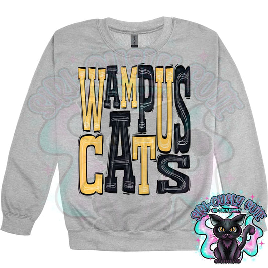 Sporty Wampus Cats - Black Yellow Mascot