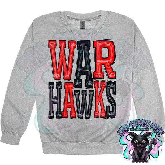 Sporty Warhawks - Red Black Mascot