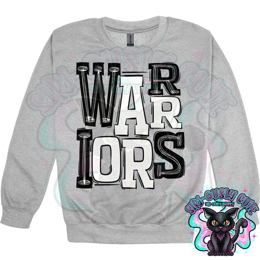 Sporty Warriors - Black White Mascot