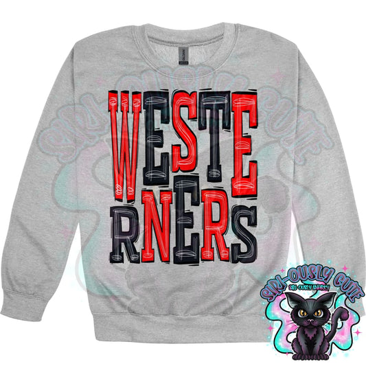 Sporty Westerners - Red Black Mascot