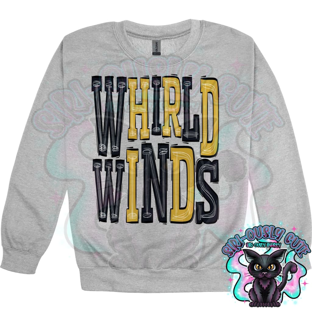 Sporty Whirldwinds - Black Old Gold Mascot