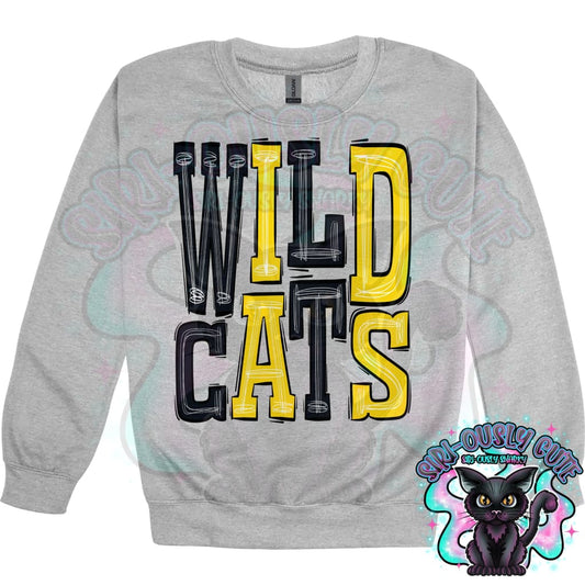 Sporty Wildcats - Black Gold Mascot