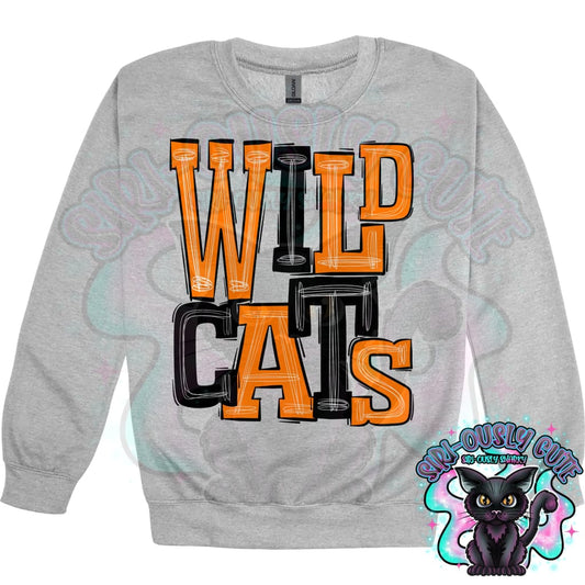Sporty Wildcats - Orange Black Mascot