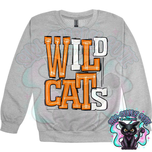 Sporty Wildcats - Orange White Mascot