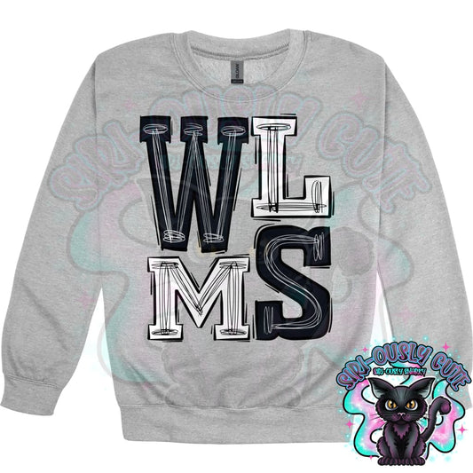 Sporty Wlms - Black White Mascot