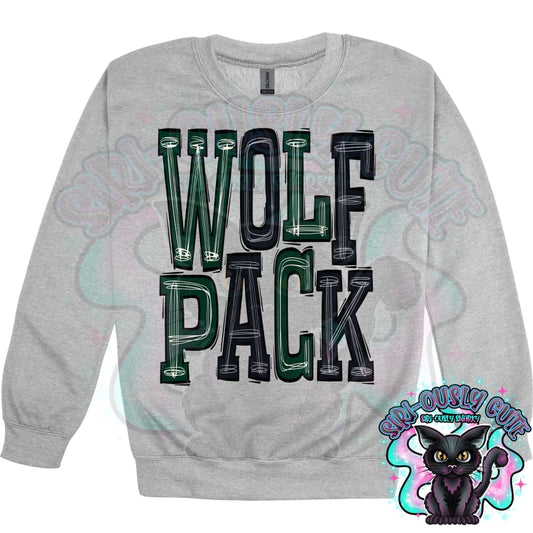 Sporty Wolfpack - Forest Green Black Mascot