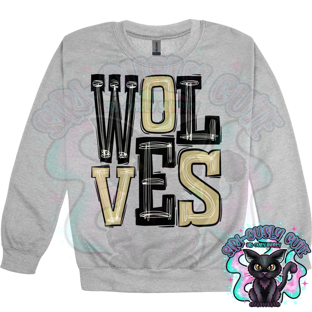 Sporty Wolves - Black Vegas Gold Mascot