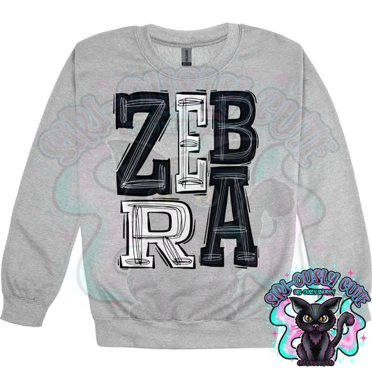 Sporty Zebra - Black White Mascot