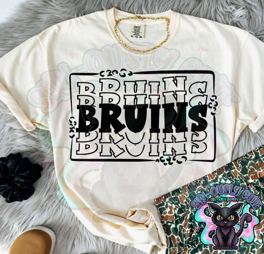 Stacked Mascot With Frame Bruins Mascot