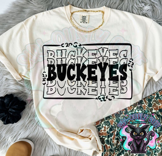 Stacked Mascot With Frame Buckeyes Mascot