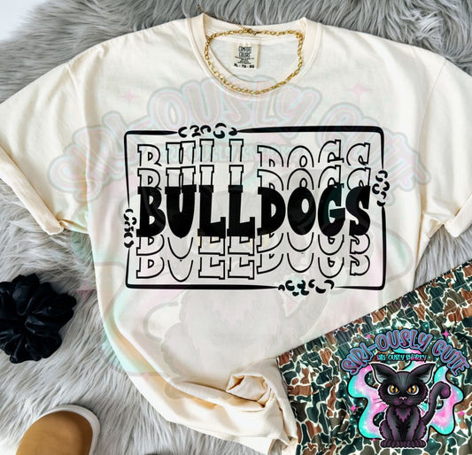 Stacked Mascot With Frame Bulldogs Mascot