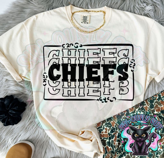 Stacked Mascot With Frame Chiefs Mascot