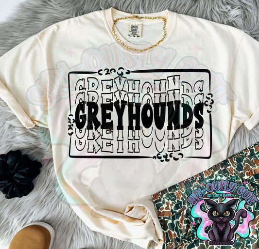 Stacked Mascot With Frame Greyhounds Mascot