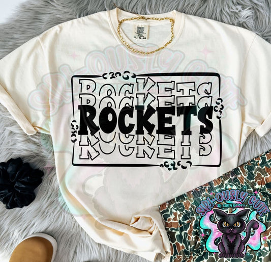 Stacked Mascot With Frame Rockets Mascot