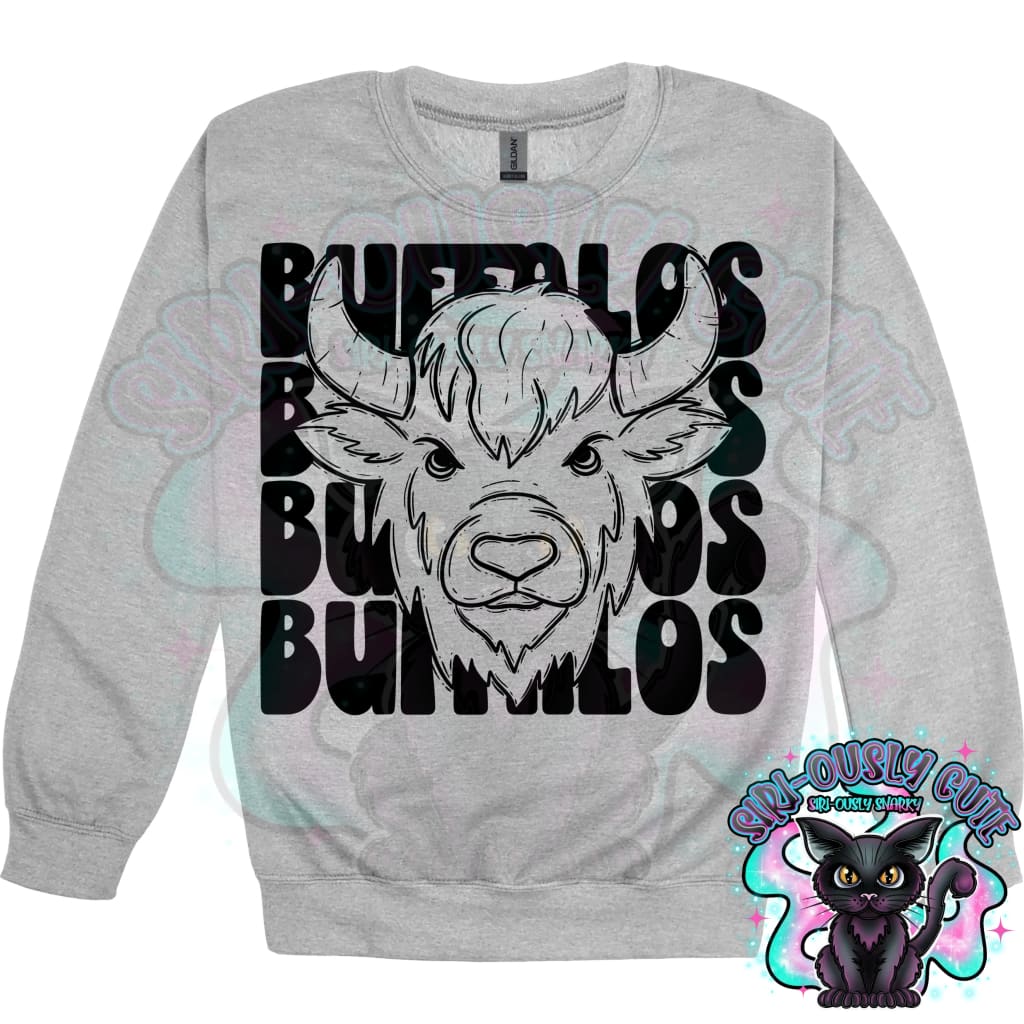 Stacked Mascots Buffalos Mascot