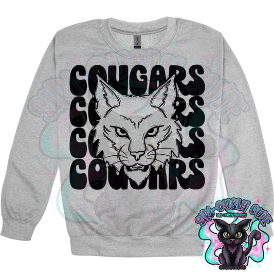 Stacked Mascots Cougars Mascot