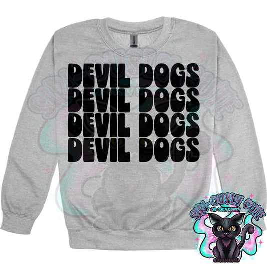 Stacked Mascots Devil Dogs Mascot