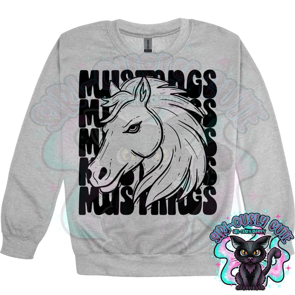 Stacked Mascots Mustangs Mascot