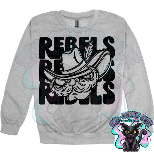 Stacked Mascots Rebels Mascot