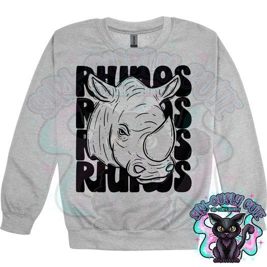 Stacked Mascots Rhinos Mascot