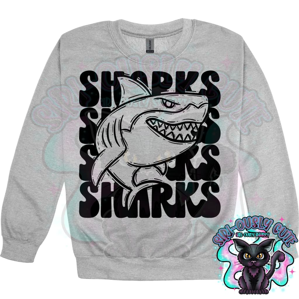 Stacked Mascots Sharks Mascot