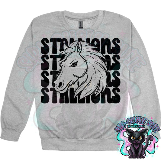 Stacked Mascots Stallions Mascot