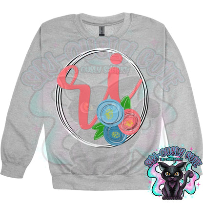Sweet Floral State Initials - All 50 States 50 States