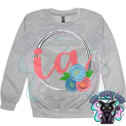 Sweet Floral State Initials - All 50 States 50 States