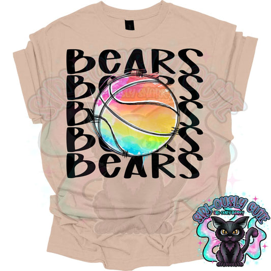 Tie Dye Sports Bears Basketball Mascot