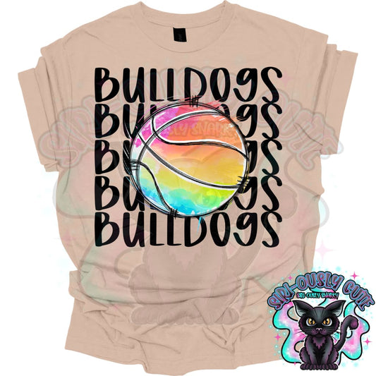 Tie Dye Sports Bulldogs Basketball Mascot