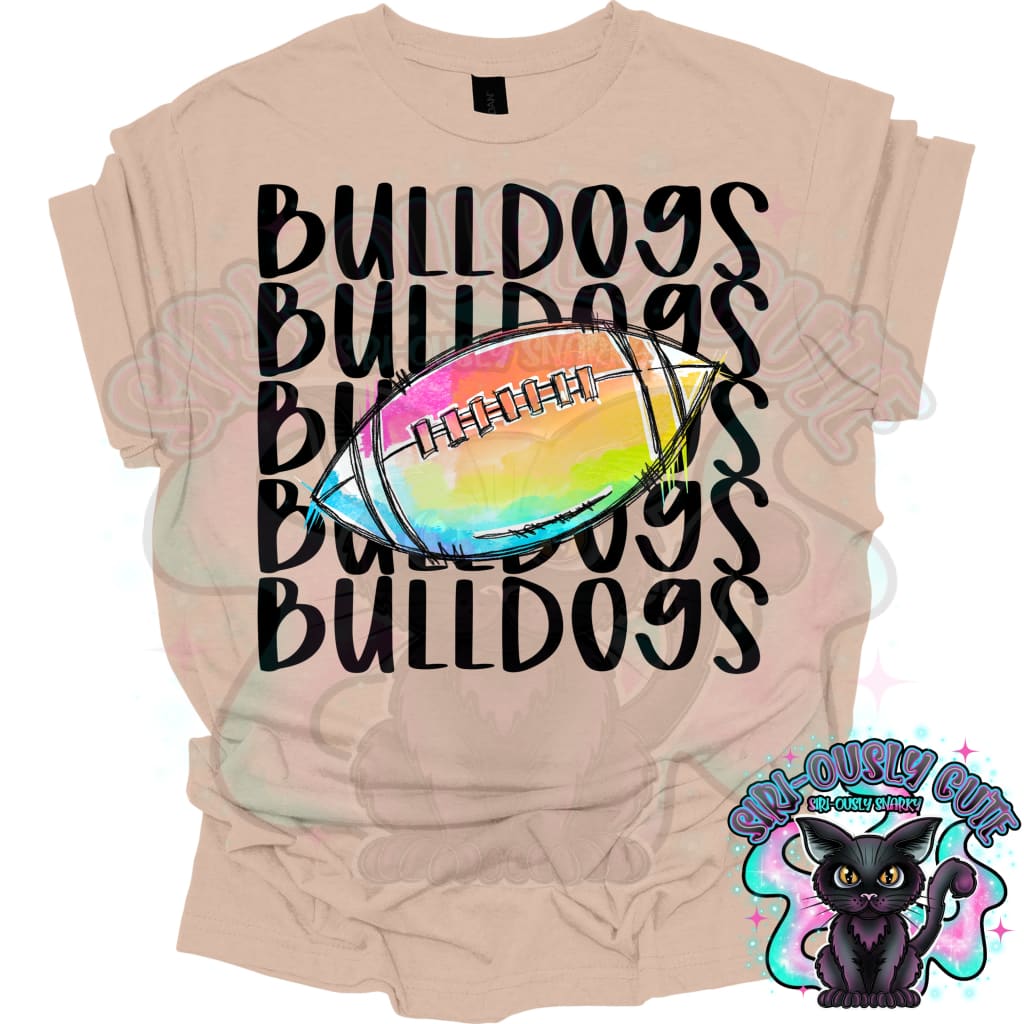 Tie Dye Sports Bulldogs Football Mascot