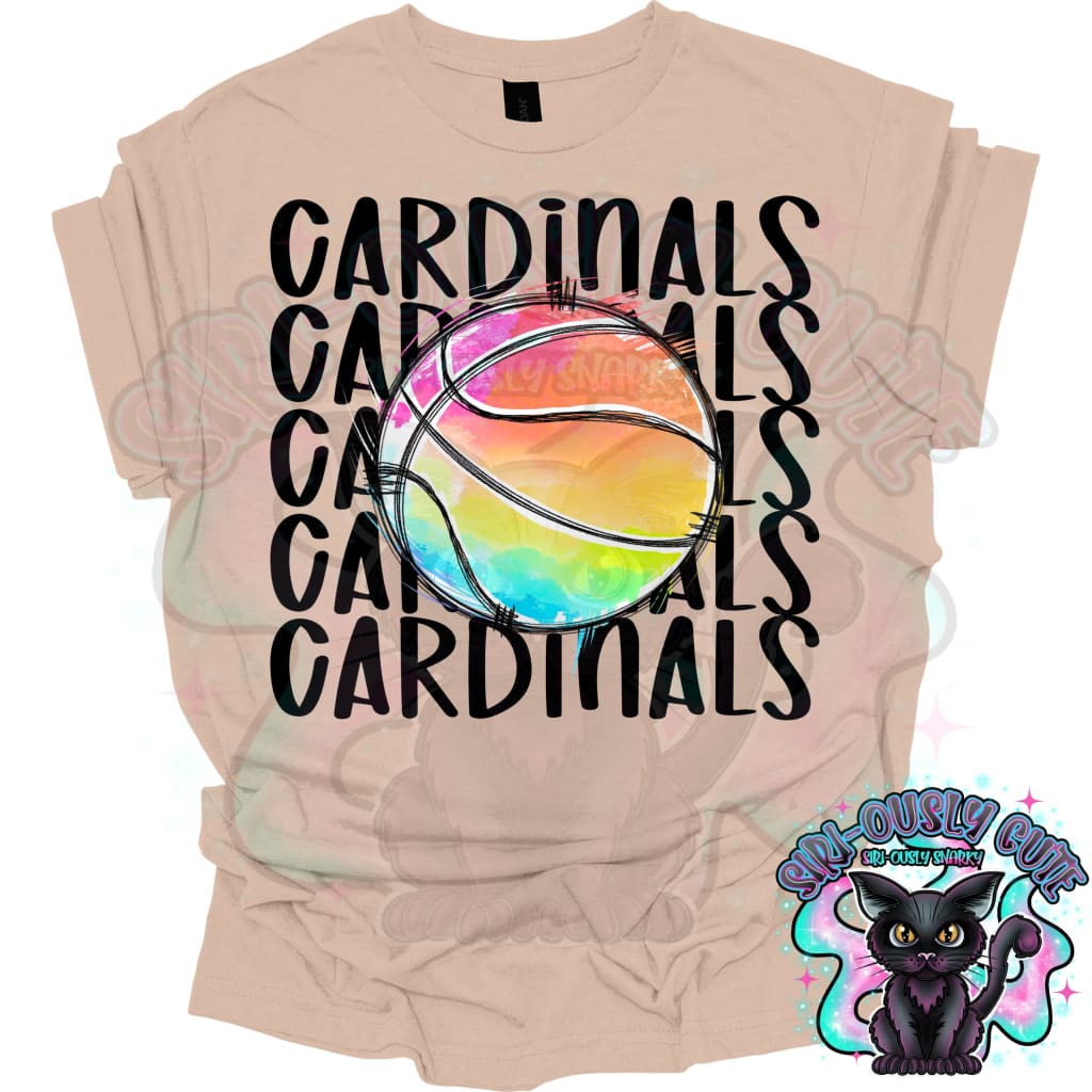 Tie Dye Sports Cardinals Basketball Mascot