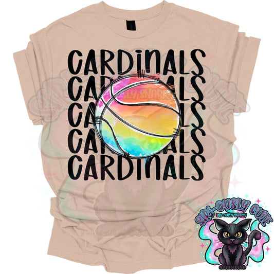 Tie Dye Sports Cardinals Basketball Mascot