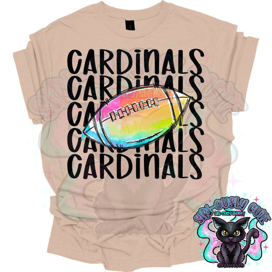 Tie Dye Sports Cardinals Football Mascot