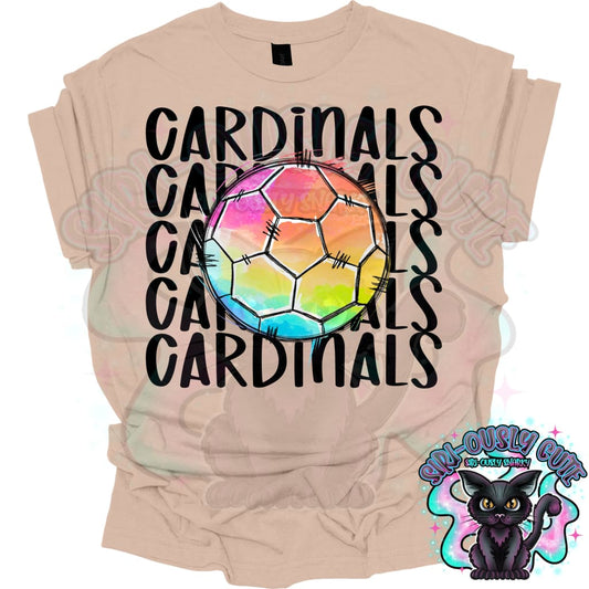 Tie Dye Sports Cardinals Soccer Mascot